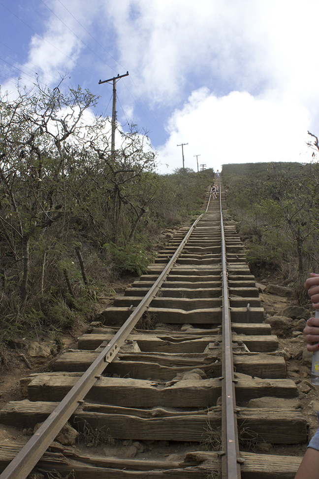 The "stairway" up to Koko Head Crater. 